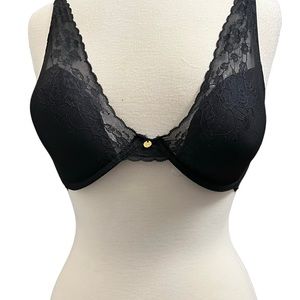 Natori Black Cherry Blossom Convertible Bra Size 34DDD